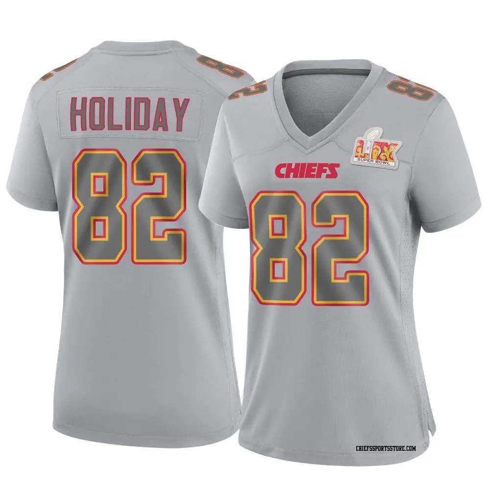 Game Gray Women's Jimmy Holiday Kansas City Chiefs Atmosphere Fashion Super Bowl LIX Jersey