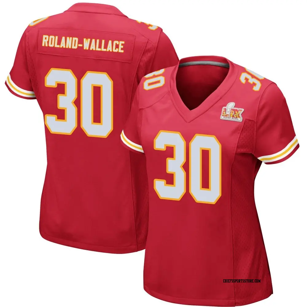Game Red Women's Christian Roland-Wallace Kansas City Chiefs Team Color Super Bowl LIX Jersey