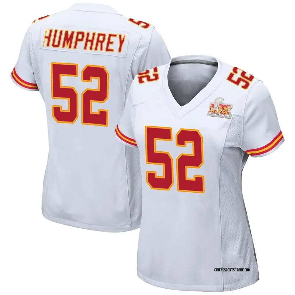 Game White Women's Creed Humphrey Kansas City Chiefs Super Bowl LIX Jersey
