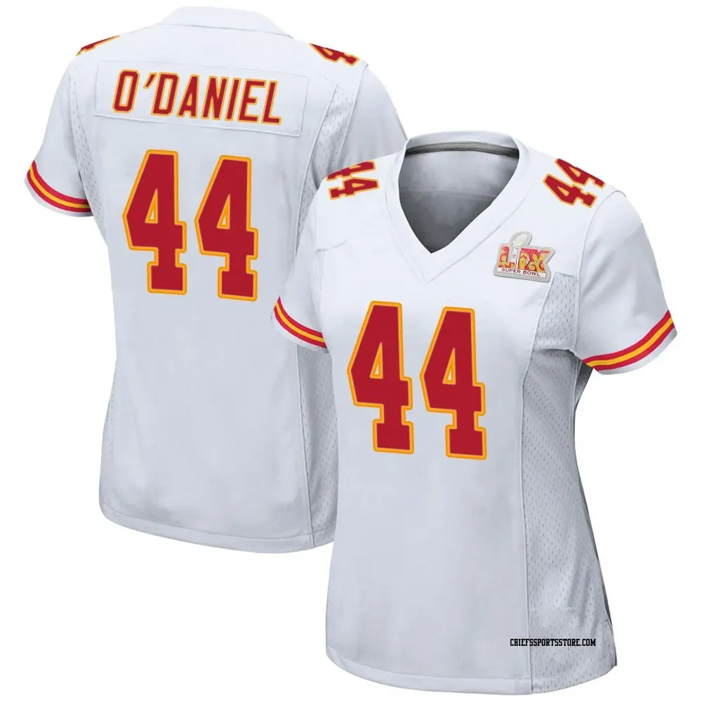 Game White Women's Dorian O'Daniel Kansas City Chiefs Super Bowl LIX Jersey