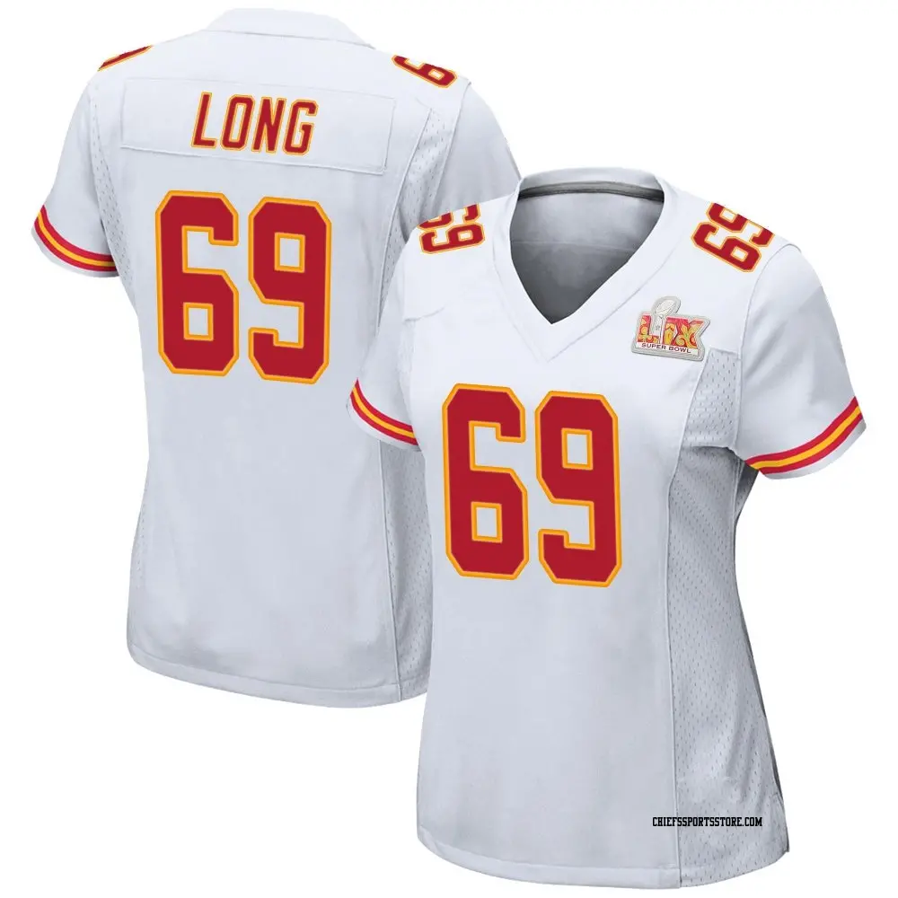 Game White Women's Kyle Long Kansas City Chiefs Super Bowl LIX Jersey