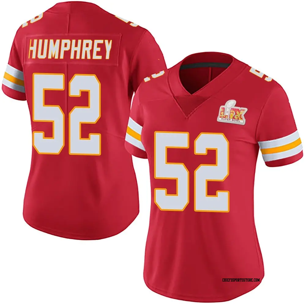Limited Red Women's Creed Humphrey Kansas City Chiefs Team Color Vapor Untouchable Super Bowl LIX Jersey