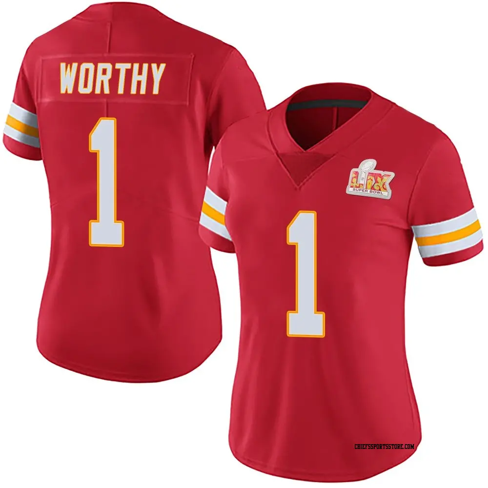 Limited Red Women's Xavier Worthy Kansas City Chiefs Team Color Vapor Untouchable Super Bowl LIX Jersey
