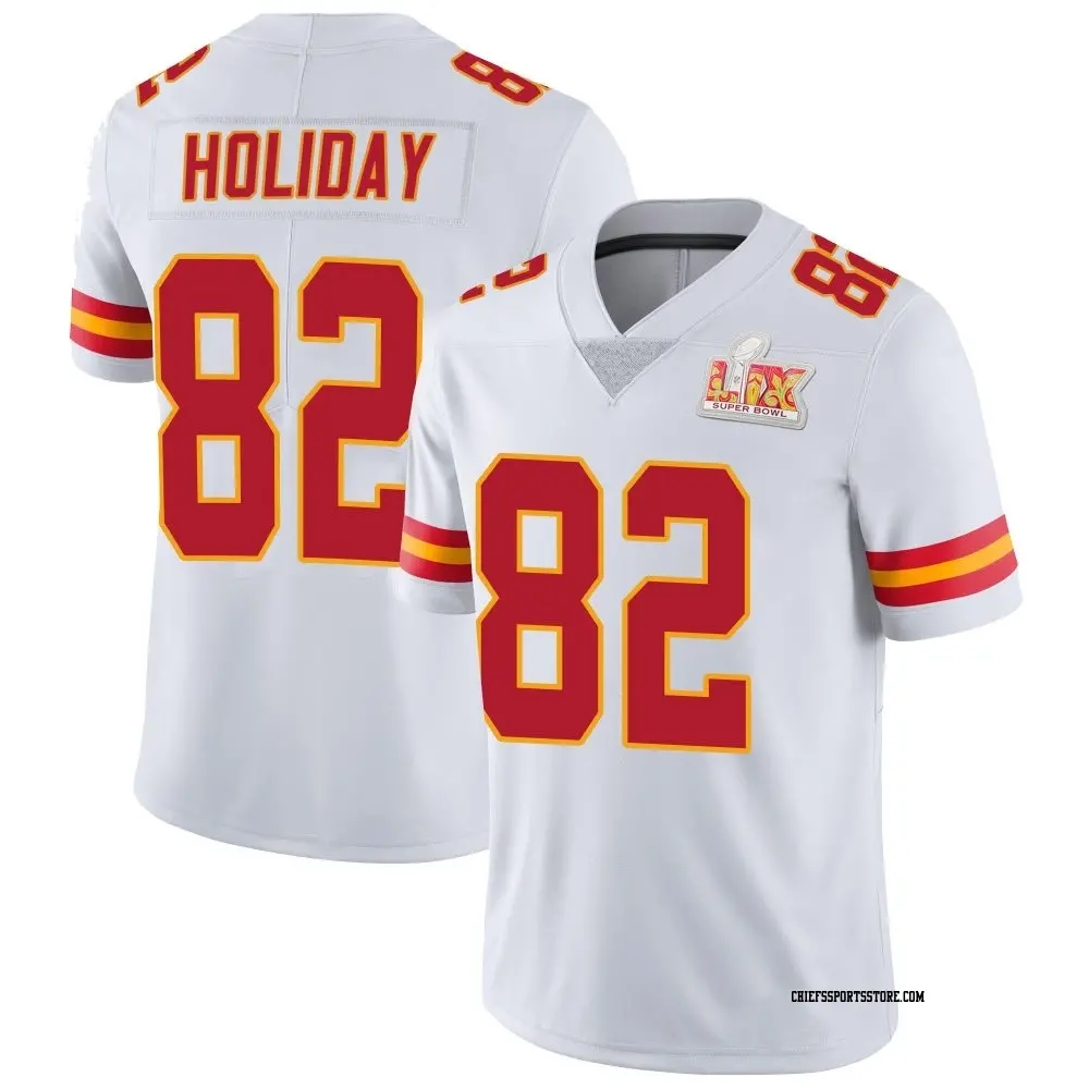 Limited White Men's Jimmy Holiday Kansas City Chiefs Vapor Untouchable Super Bowl LIX Jersey