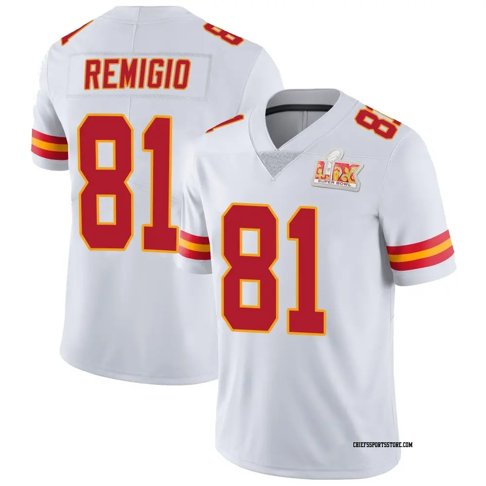 Limited White Men's Nikko Remigio Kansas City Chiefs Vapor Untouchable Super Bowl LIX Jersey