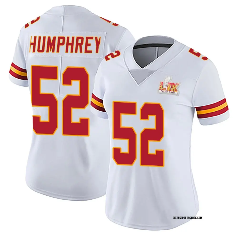 Limited White Women's Creed Humphrey Kansas City Chiefs Vapor Untouchable Super Bowl LIX Jersey