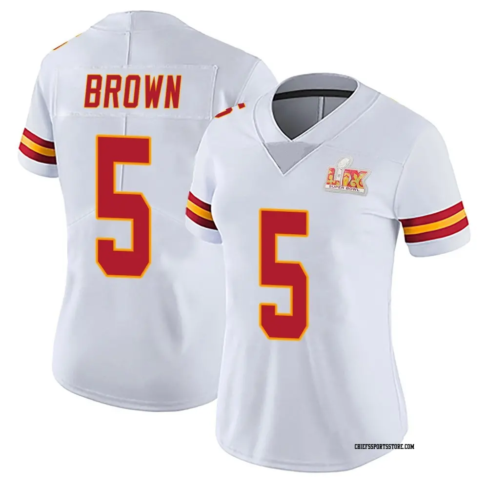Limited White Women's Hollywood Brown Kansas City Chiefs Vapor Untouchable Super Bowl LIX Jersey