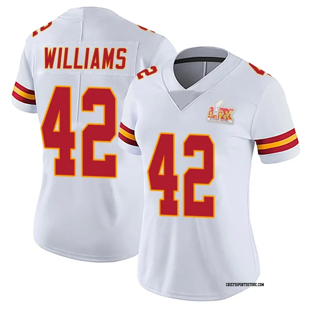 Limited White Women's Major Williams Kansas City Chiefs Vapor Untouchable Super Bowl LIX Jersey