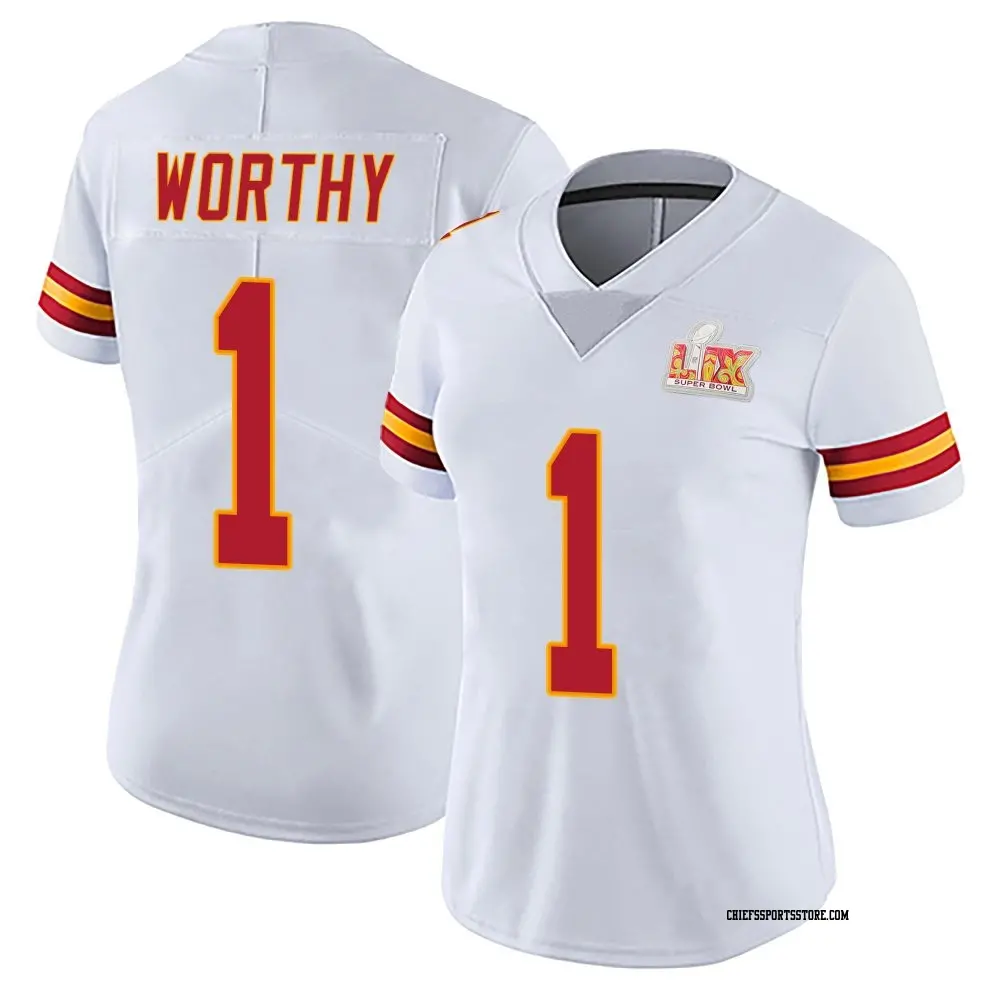 Limited White Women's Xavier Worthy Kansas City Chiefs Vapor Untouchable Super Bowl LIX Jersey